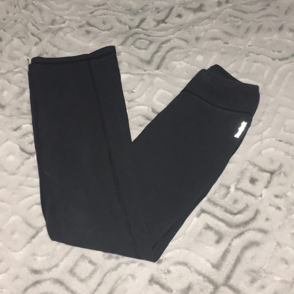 Black Reebok stretchy sweatpants